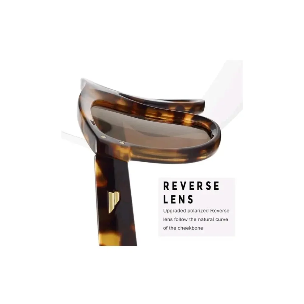 VANLINKER trendy Reverse Polarized Sunglasses For Men Women Vintage Oversized...